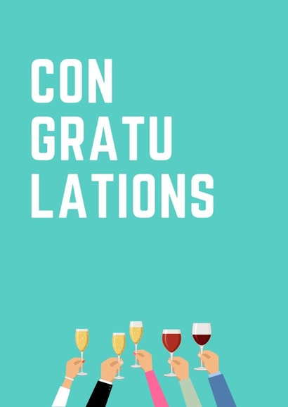 Raise a Glass Congratulations card created by Sketch-Fletch Designs