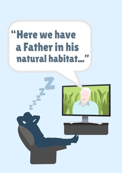 David Attenborough Father's Day card created by PopDogShop