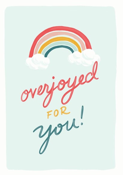 Overjoyed For You Congratulations Card created by Redback Cards