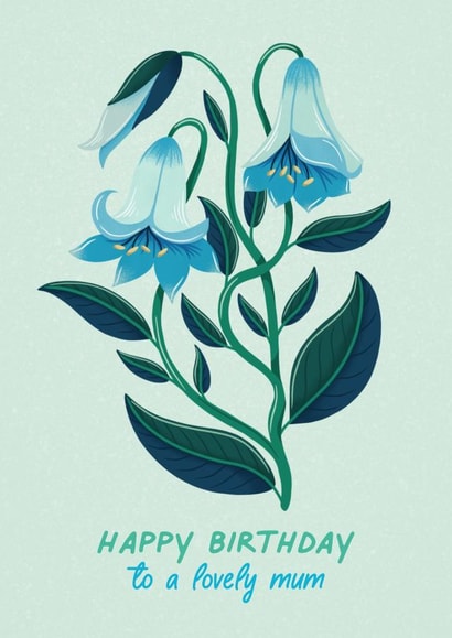 Pretty Birthday Card - Lovely Mum - Floral created by Amy V Packham Art