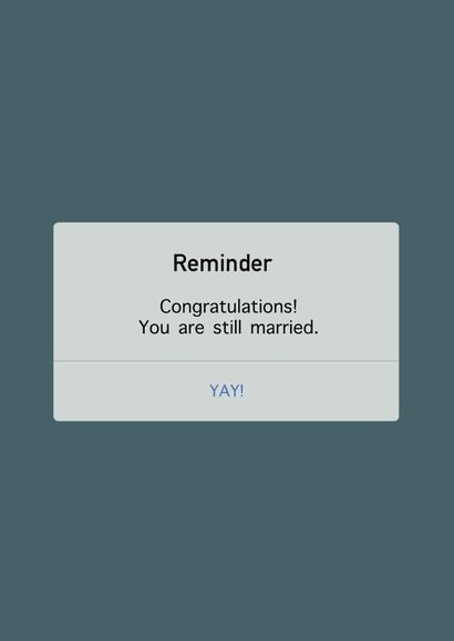 Reminder - Still Married Card created by Sansemi