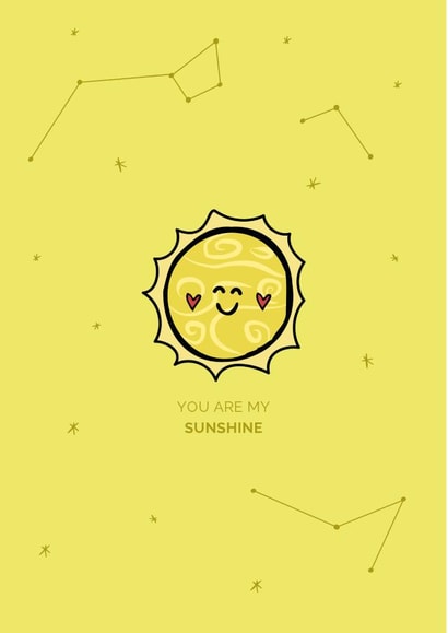 You are my sunshine card created by Holmes Design Co.