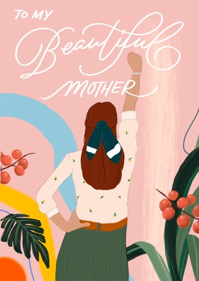 To My Beautiful Mother - Botanical Illustration created by Leah Chong - Leah Design