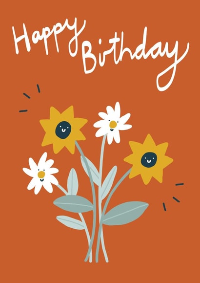 Happy Flowers Birthday Card created by Katie Bennett