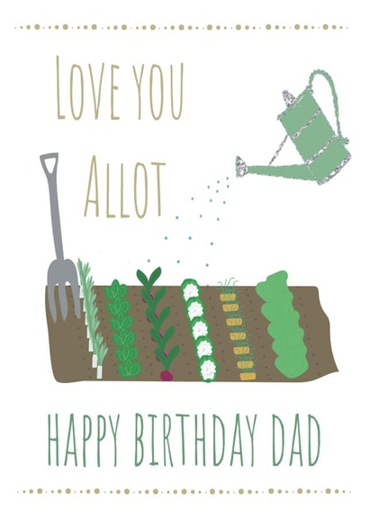 Allotment birthday card for Dad created by Missycards