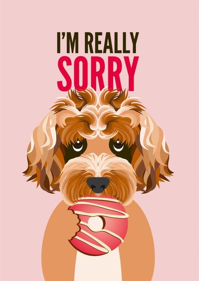 Sorry Card from the Cockapoo Dog created by Diva Doodle Designs