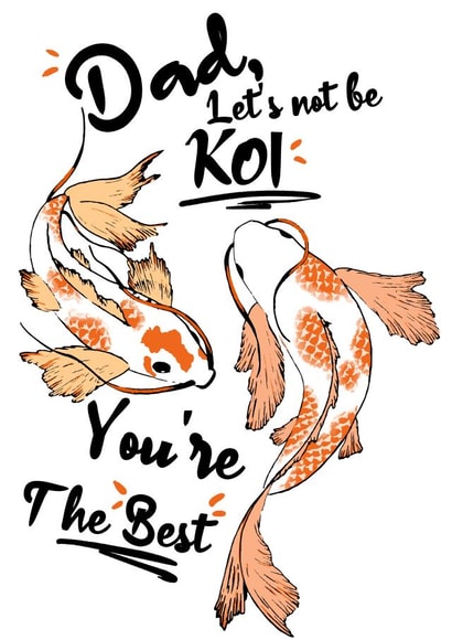 Koi fish you're the best card created by Jasmine Violet