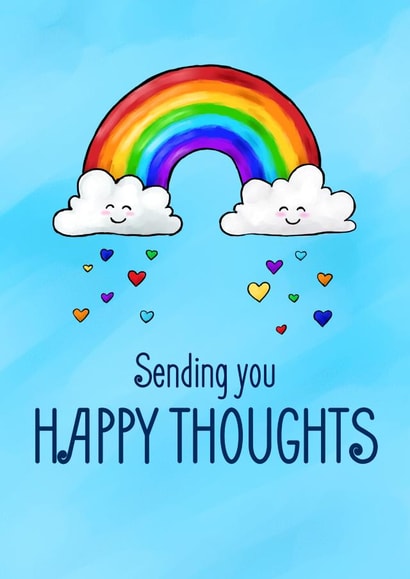 Happy Rainbow Cloud Positivity created by TinkerDoodleArt
