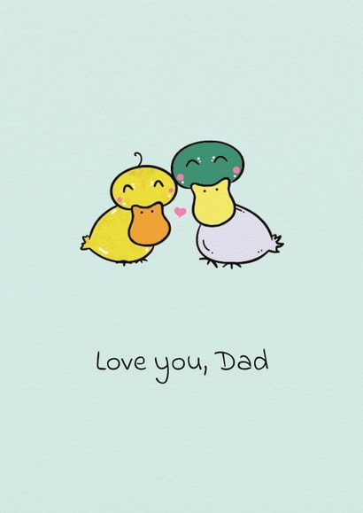 Ducks Father's Day card created by Quack Animal Art
