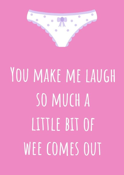 Funny pee card created by Rock & Rose Creative