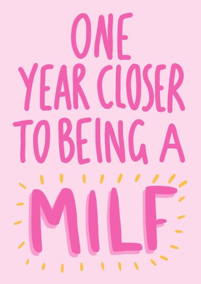 Milf birthday card created by Phoebe Harris