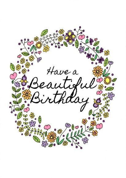 Beautiful birthday flower ring card created by Fefe Teale