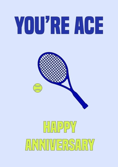Tennis anniversary card created by SP Designs