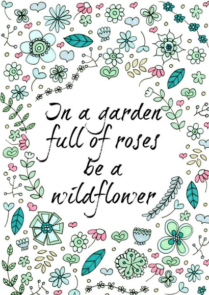 Pretty Birthday Card - Flowers - Wildflower created by Fefe Teale