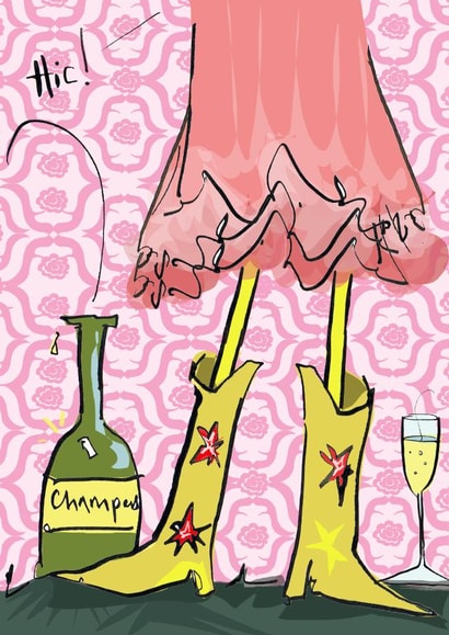 Time to get your glad rags on & celebrate created by Higgledy Ink Illustration