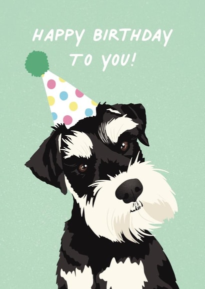 Cute Dog Birthday Card created by Amy V Packham Art