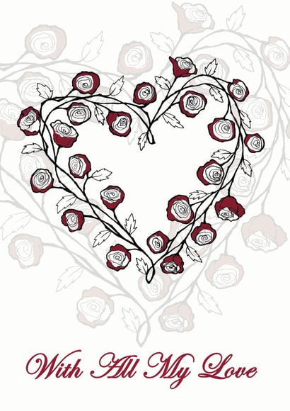 Rose Heart Anniversary Card created by Celia Hyland