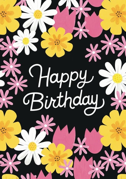 Floral Happy Birthday Card created by Jacqui Lee