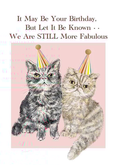 Fabulous Cats Birthday Card created by Holly.Ruanne.Draws