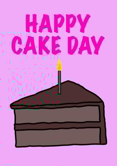 Happy Cake Day birthday card created by Jennifer Claire Design