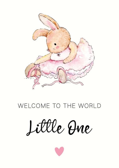 Welcome to the world little bunny new baby card created by The Little Lion Co 