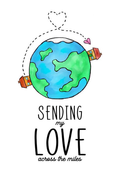 Sending Love Across The Miles Greeting Card created by TinkerDoodleArt