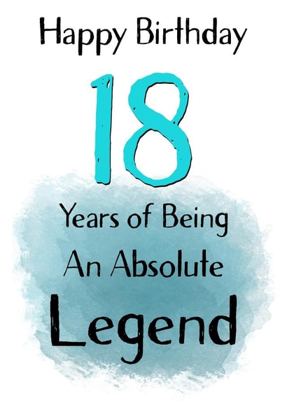 18 years of being an absolute Legend created by Loui's Funky card Designs