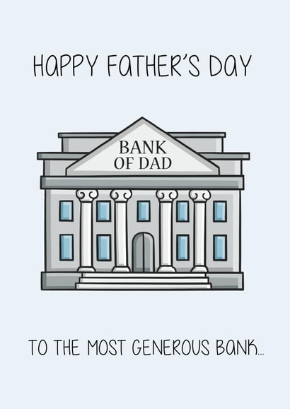 Father’s Day Bank of Dad Card created by Creaternet