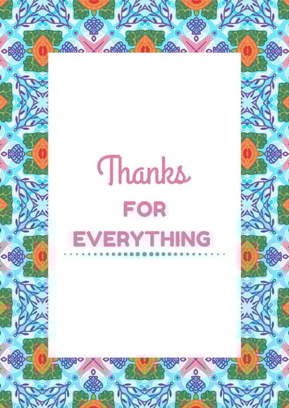 Funky Thanks for Everything card created by Emily Kate