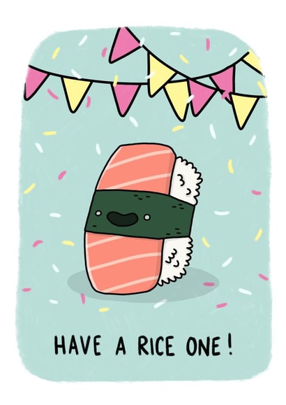 Fun Sushi Birthday Card created by Camille Medina