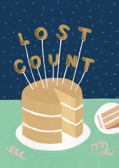 Lost Count Birthday Card created by Redback Cards