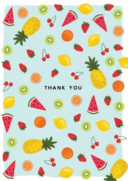 Fruit Thank You Card created by Redback Cards