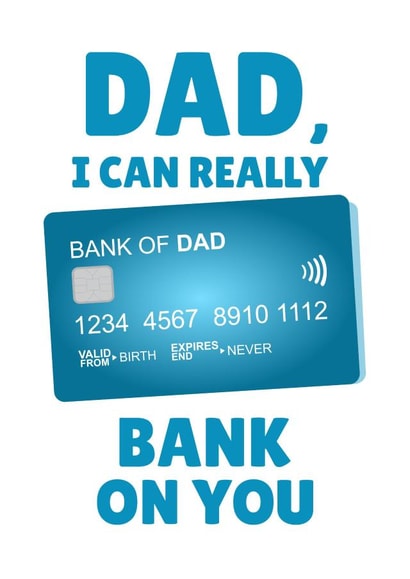 Funny Credit Card Father's Day card created by PopDogShop