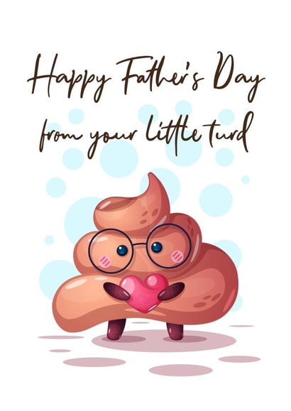 Father's Day Little Turd card created by Kate Coates Design Studio