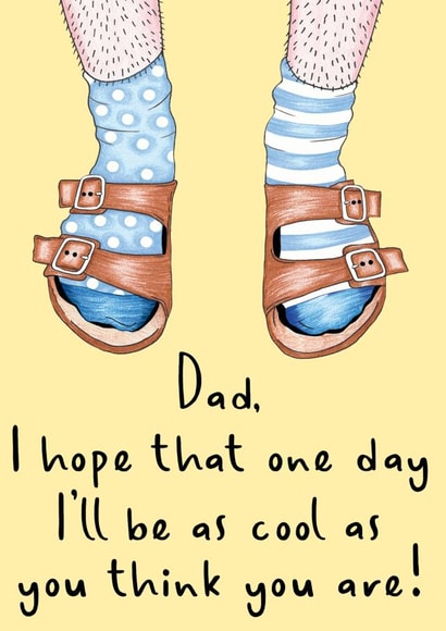 Funny Fashionable Socks and Sandals Father's Day Card created by Amy Florence Design