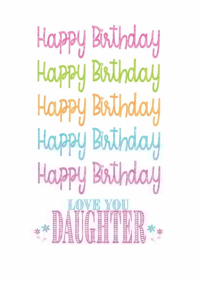 Happy Birthday Daughter 1001 created by Jay Design
