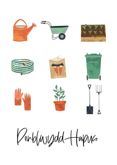 Welsh Gardening Birthday Card created by Ruby and Ophelia