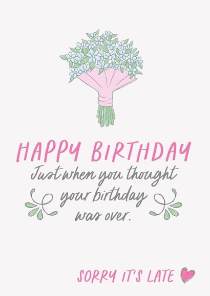 Belated birthday card created by Poppy Lane