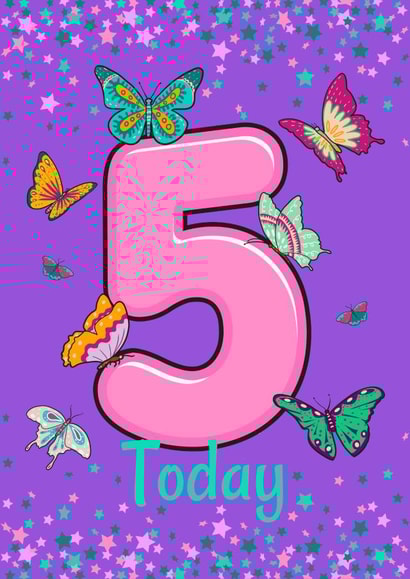 5th Birthday Butterfly Card created by Love Gifts