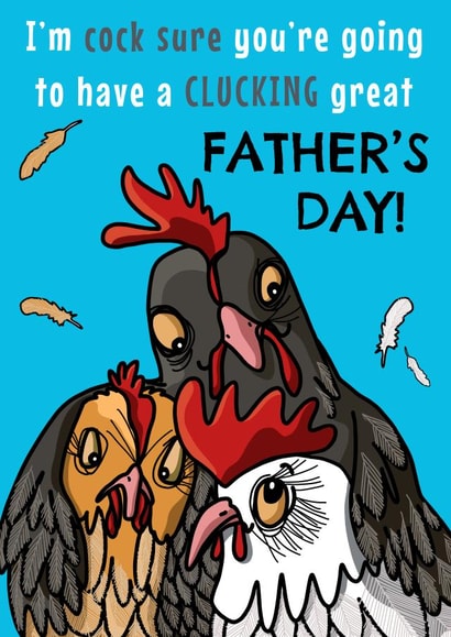 Clucking Great Father’s Day card created by Sunny and Pea