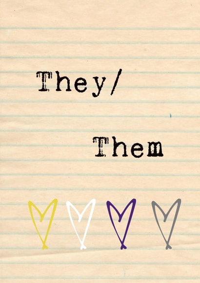 They/them non-binary celebration created by The Sleepy Sloth