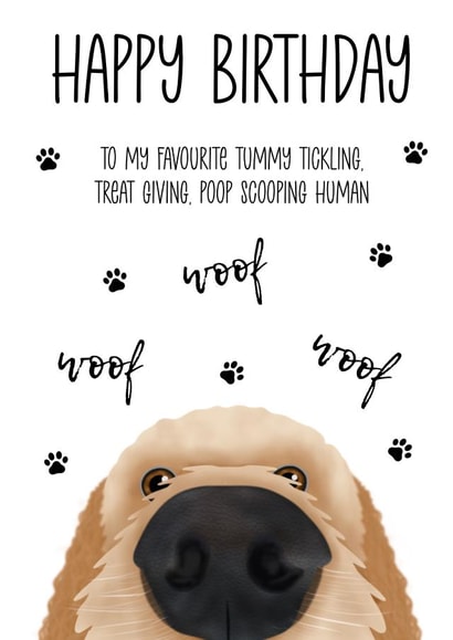 Happy Birthday Card From The Dog created by The Merry Giraffe