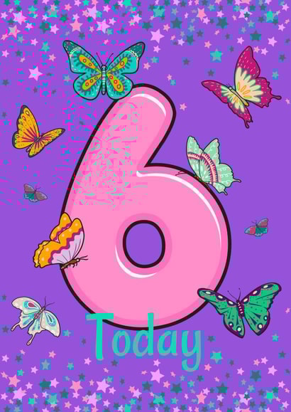6th Birthday Butterfly Card created by Love Gifts