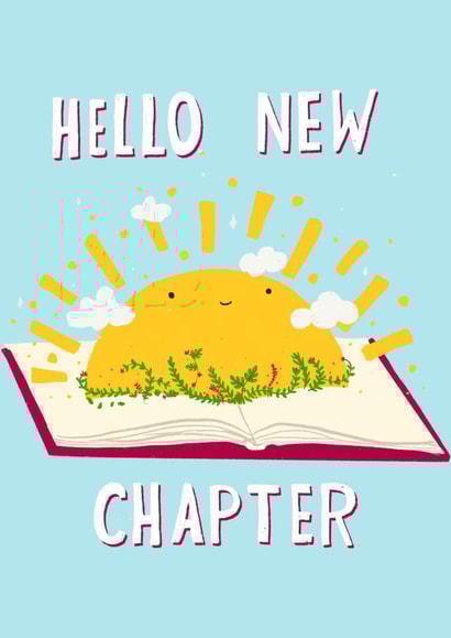 Pretty Sunshine New Home Card / New Job Card - Book - Hello New Chapter created by Cards Inc.lusive