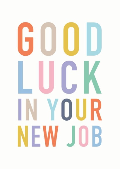 good luck new job card created by Studio 9