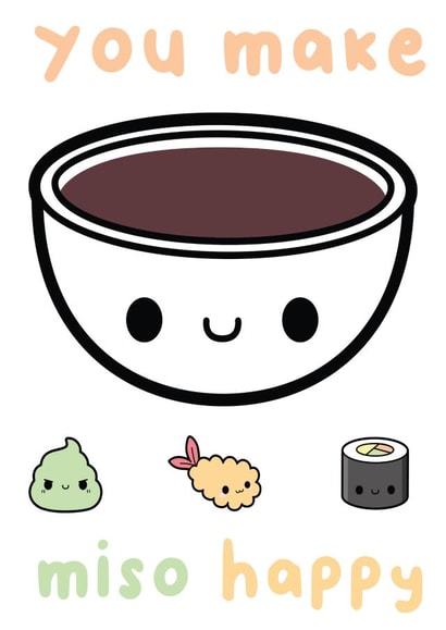 Sushi and Miso Soup Love created by The Galactic Panda