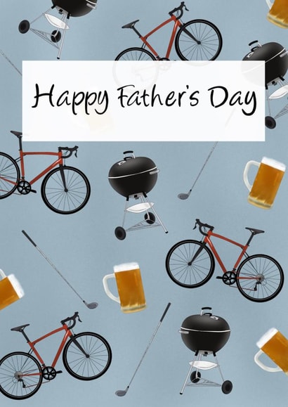 Father’s Day beer and BBQ celebration card created by mvk_prints