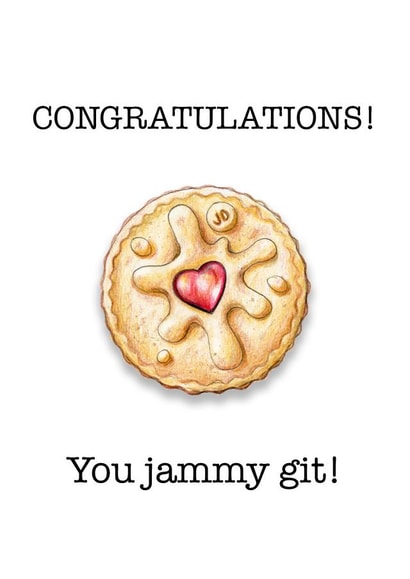 Congratulations Jammy Git Card created by Lucy Hughes