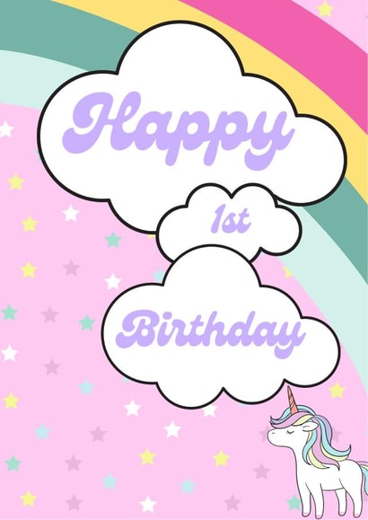 1st Birthday Card created by Warrior&Feral