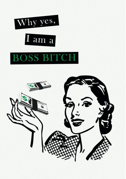 Congratulations New Job Boss Bitch created by Profanity Polly Prints